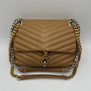 Rebecca Minkoff Edie quilted leather crossbody bag on chain